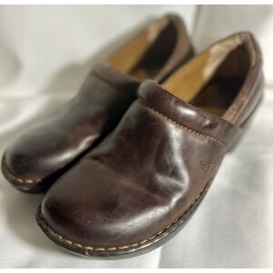 BOC Peggy Clogs Shoes Brown Leather Casual Born of Concept C45723 Womens 8.5M
